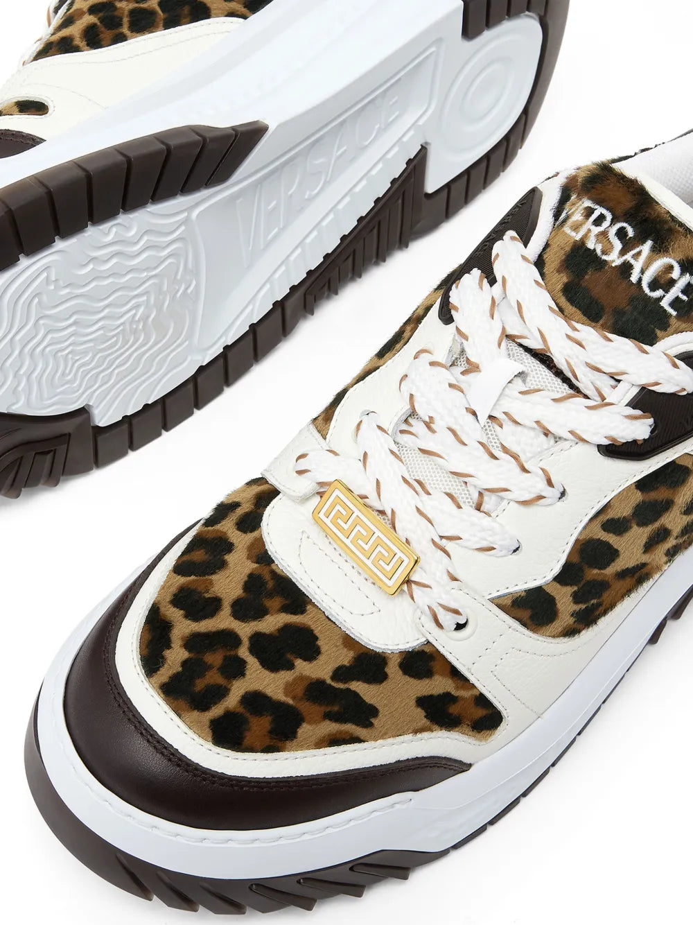 Versace Odissea Leopard-Print Sneakers