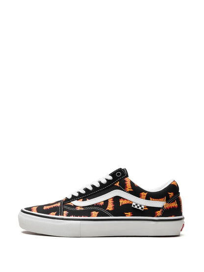 Vans X Thrasher Old Skool Thrasher All Over Flame Logo Sneakers