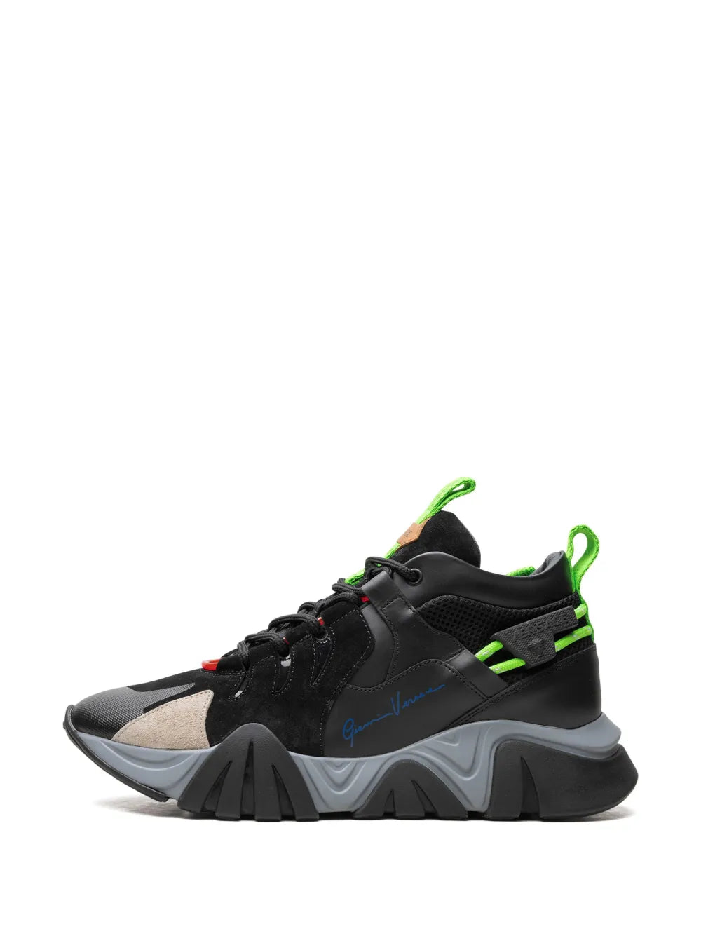 Versace Squalo Black/Fluorescent Green Sneakers