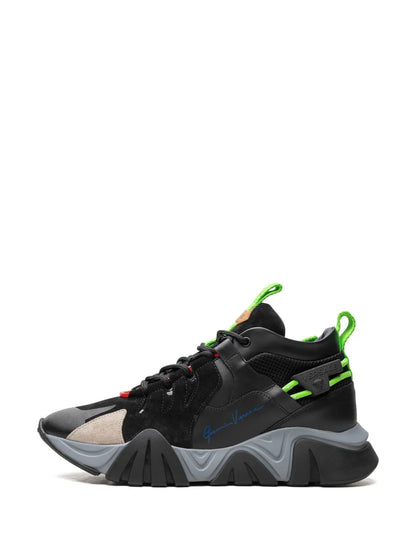Versace Squalo Black/Fluorescent Green Sneakers