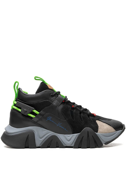 Versace Squalo Black/Fluorescent Green Sneakers