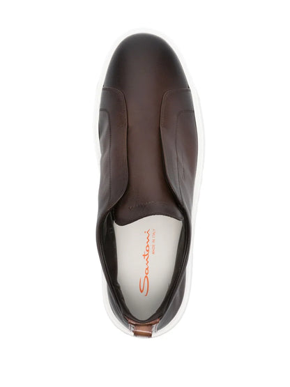 Santoni Leather Sneakers