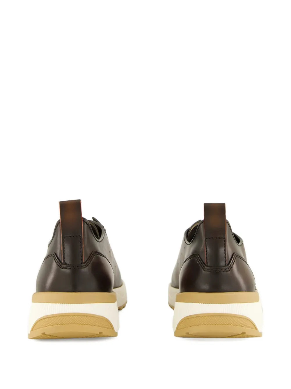 Santoni Leather Slip-On Trainers
