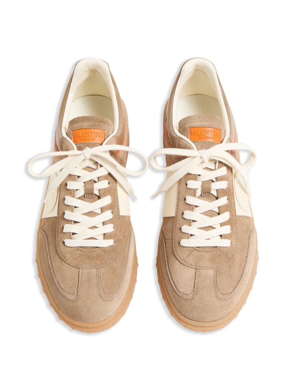 Valentino Garavani Upvillage Low Top Trainer In Split Leather And Calfskin Nappa Leather