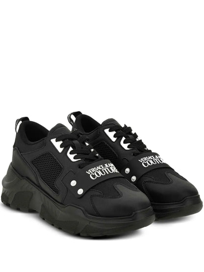 Versace Jeans Couture Logo-Plaque Mesh Sneakers