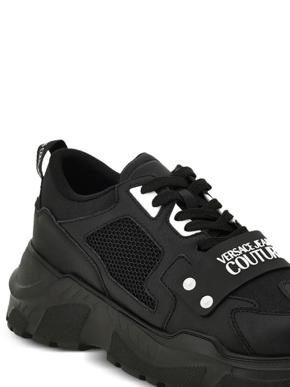 Versace Jeans Couture Logo-Plaque Mesh Sneakers