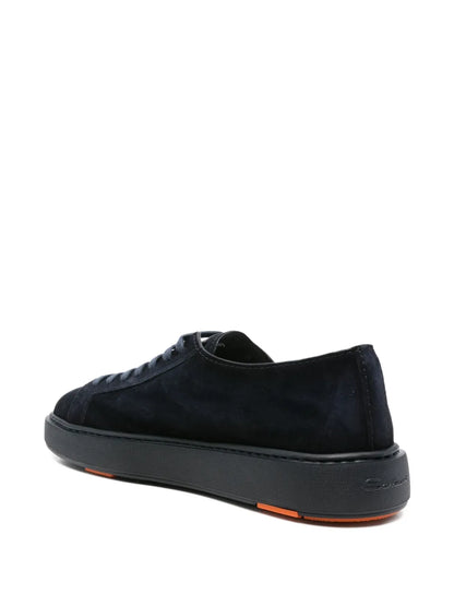 Santoni Suede Lace-Up Sneakers
