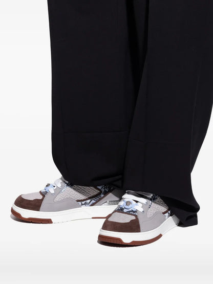 Versace Greca Snakeskin-Effect Sneakers