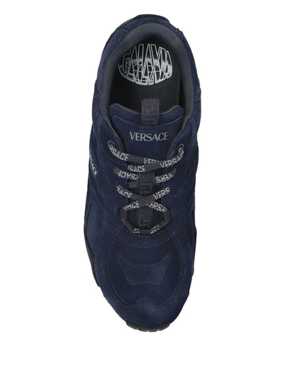 Versace Galaxia Lace-Up Suede Sneakers
