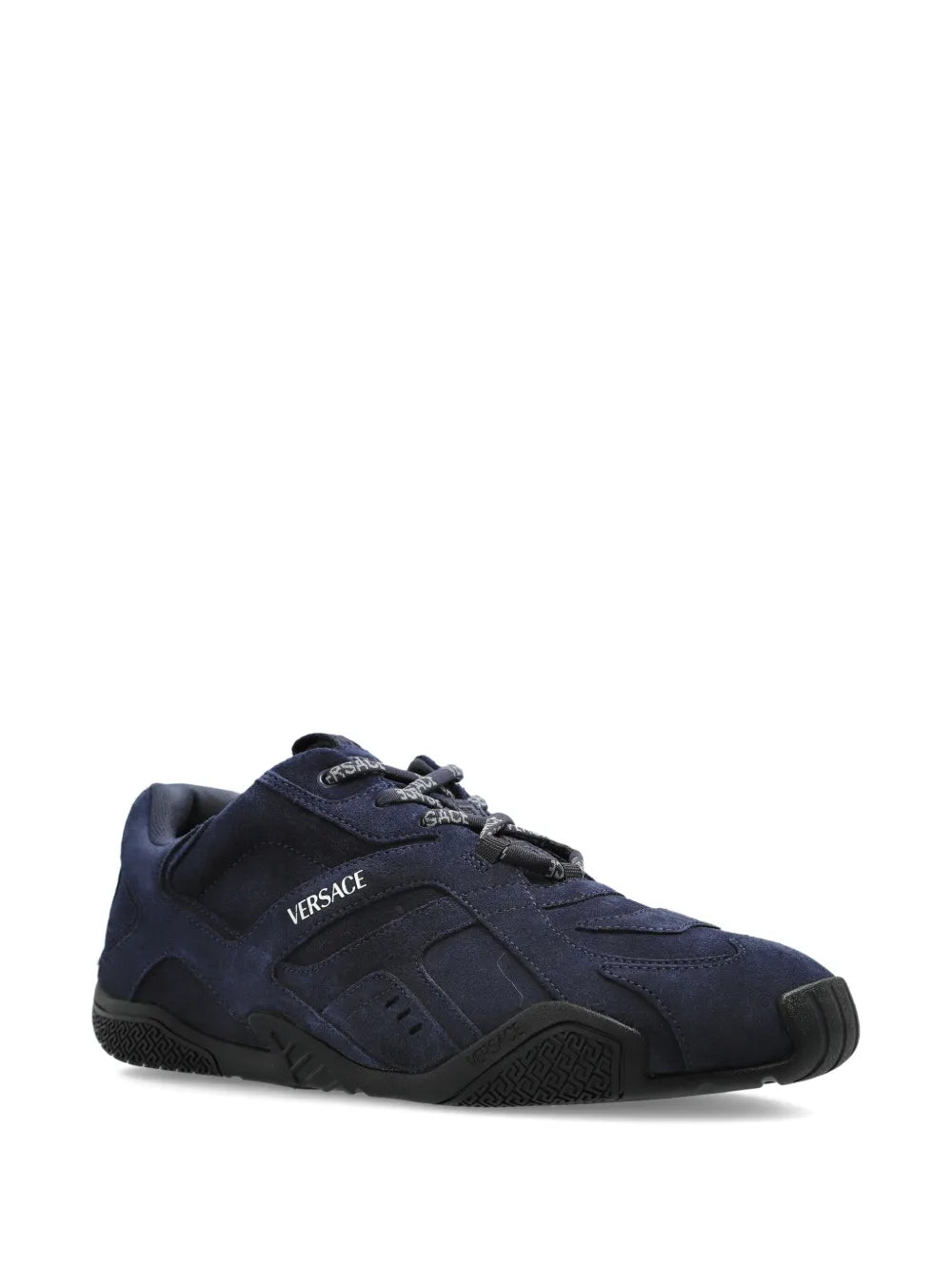 Versace Galaxia Lace-Up Suede Sneakers