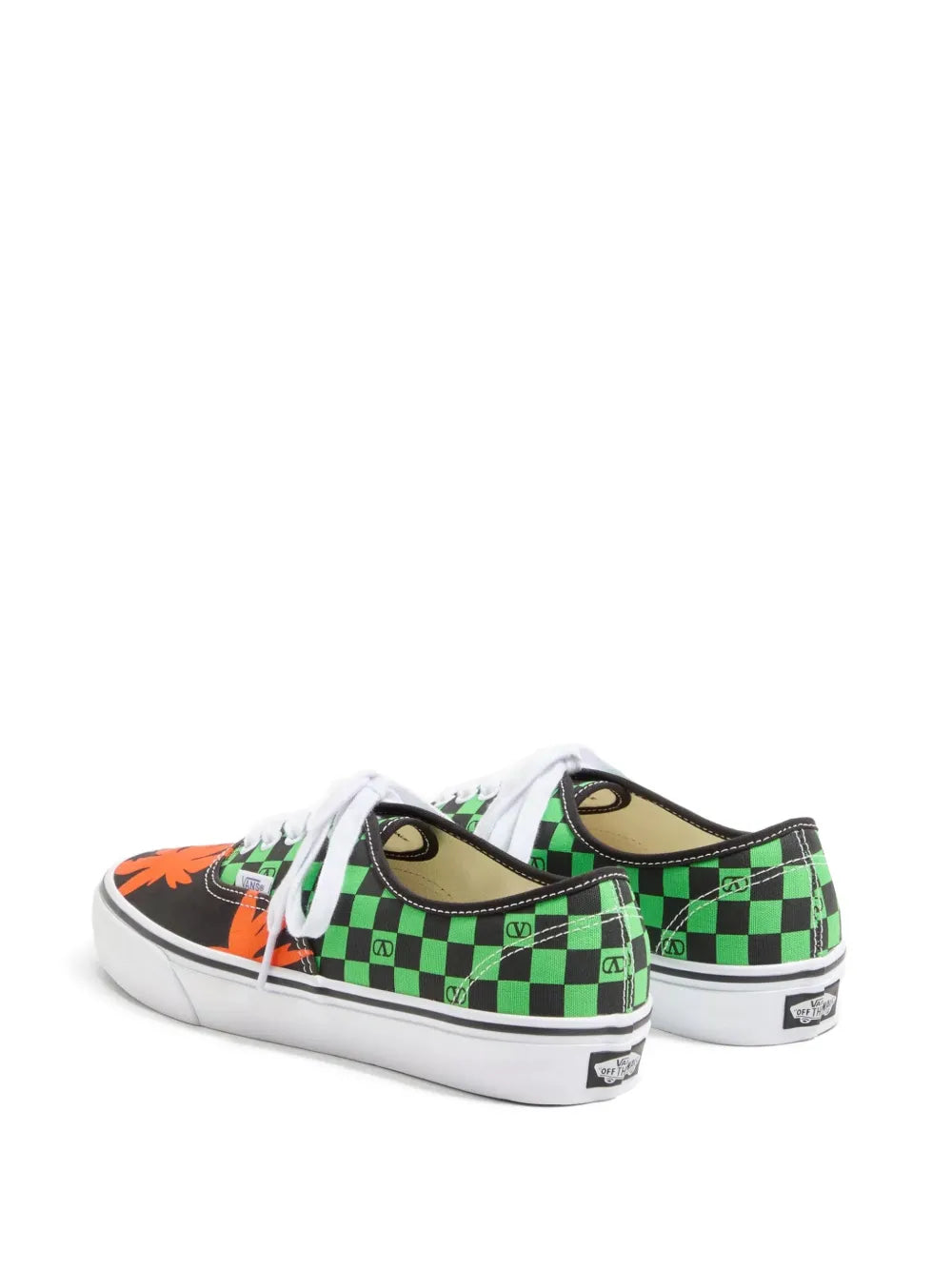 Valentino Garavani X Vans Vlogo Checkerboard And Tropical Leaves-Print Sneakers