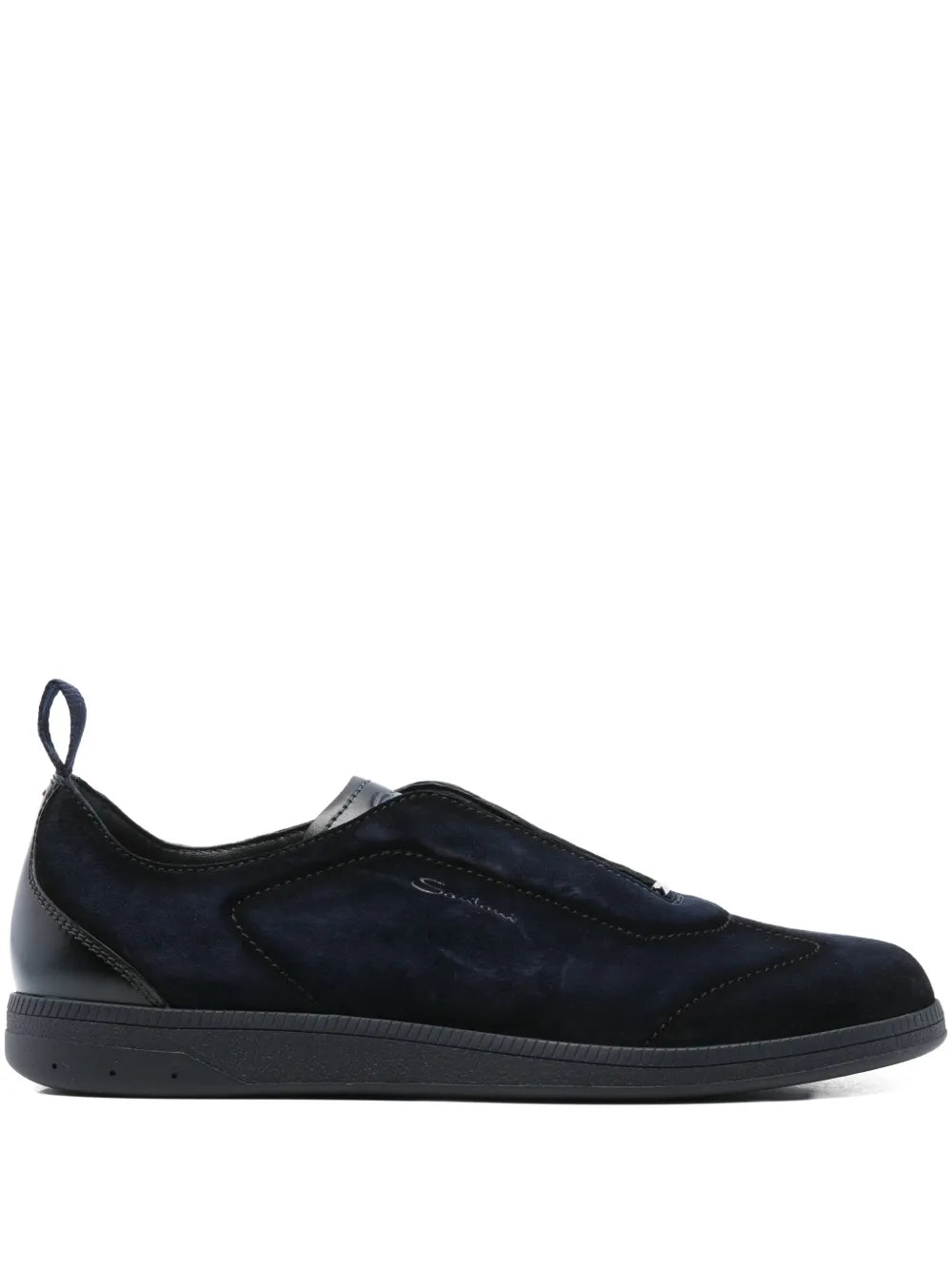 Santoni Suede Slip-On Sneakers