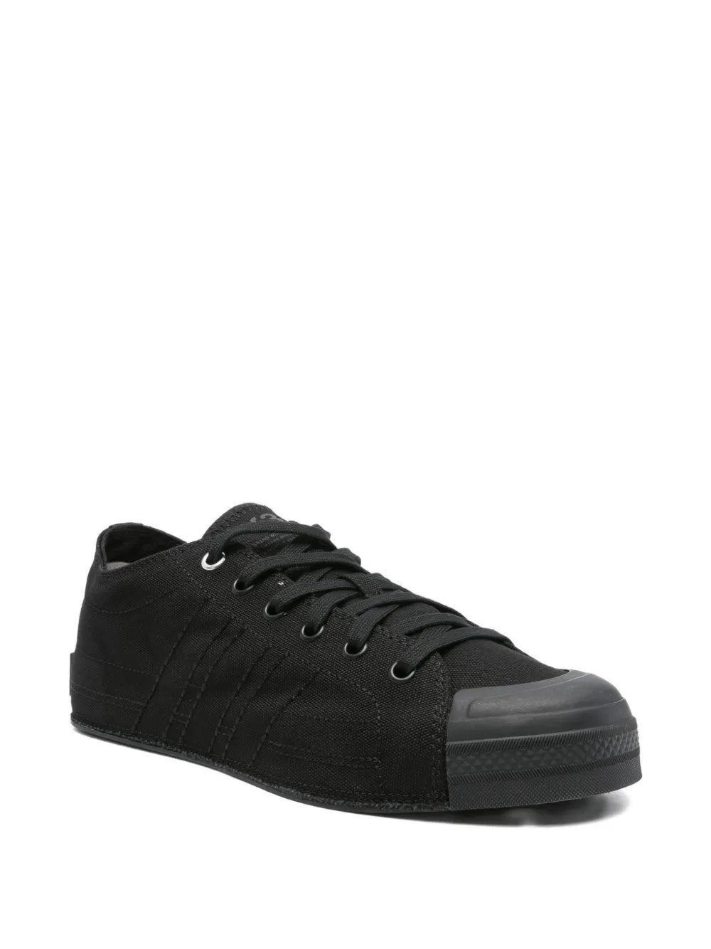 Y-3 Nizza Lo Three-Stripe Lace-Up Sneakers