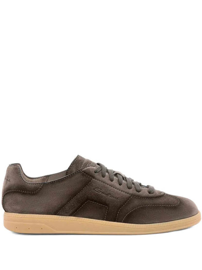 Santoni Suede Leather Sneakers