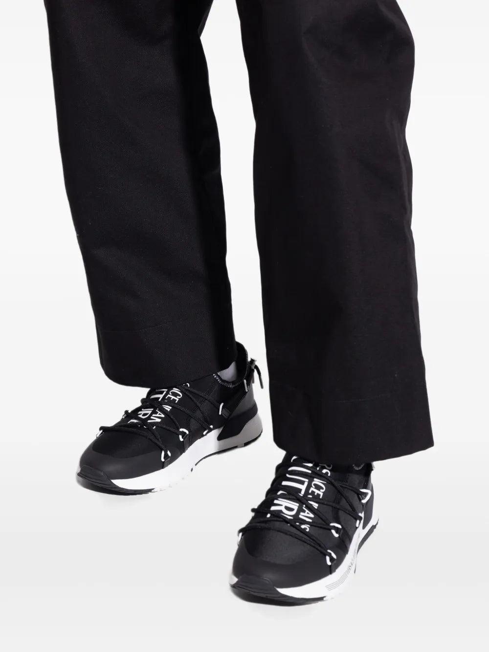 Versace Jeans Couture Lace-Up Logo Sneakers