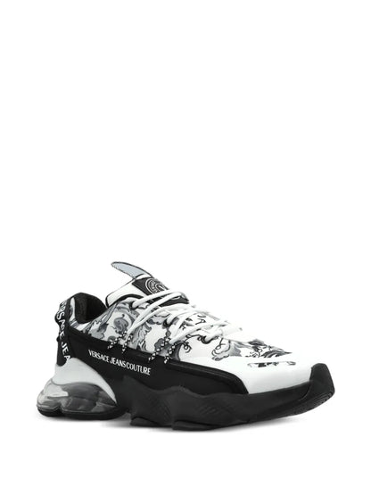 Versace Jeans Couture Baroque-Print Lace-Up Sneakers