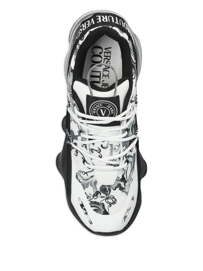 Versace Jeans Couture Baroque-Print Lace-Up Sneakers