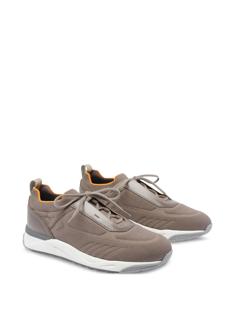 Santoni Knitted Lace-Up Sneakers