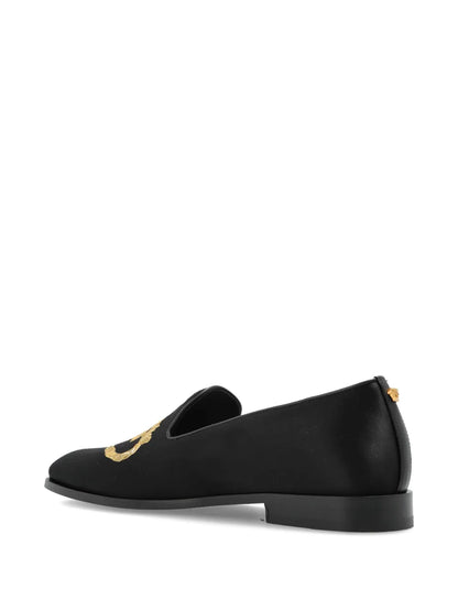 Versace Embroidered Architectural Baroque Slippers