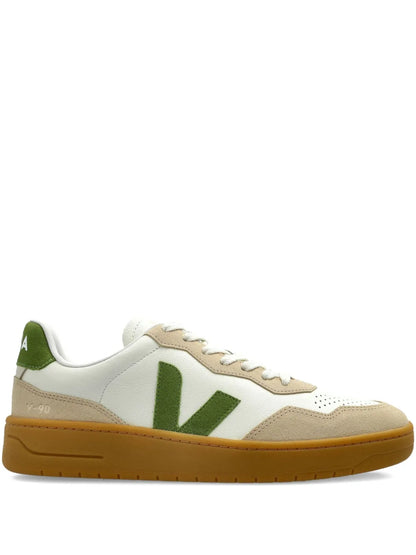Veja V-90 Leather Suede Sneakers