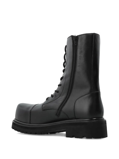 Vetements Lace-Up Round-Toe Boots