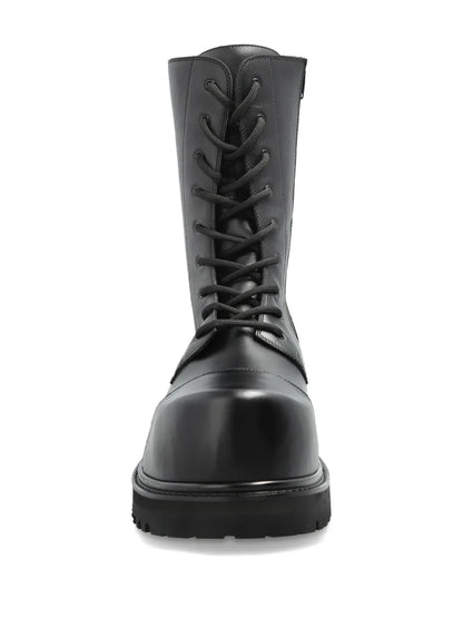 Vetements Lace-Up Round-Toe Boots