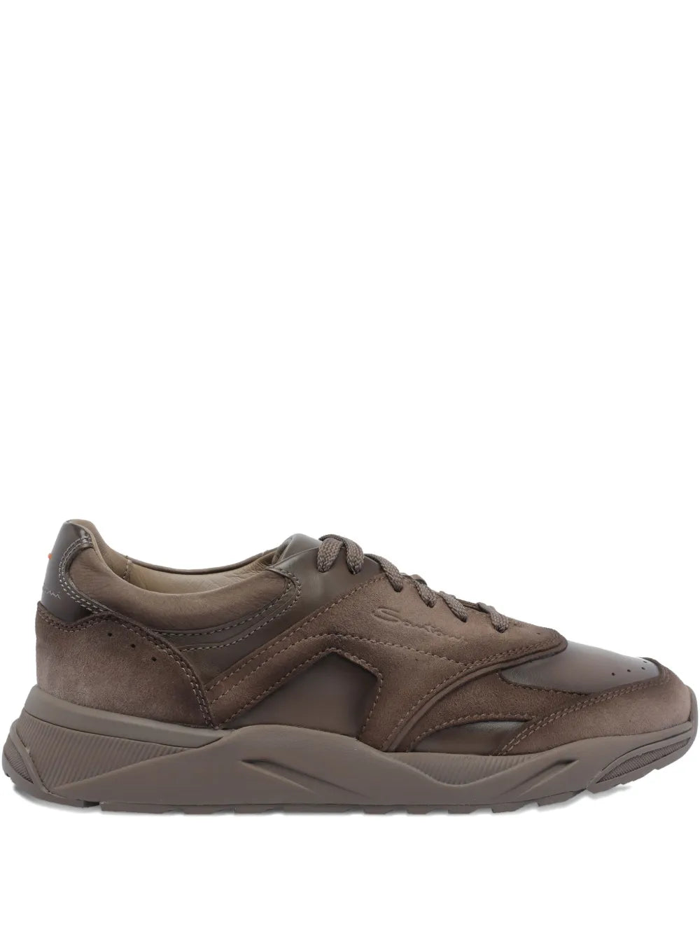 Santoni Innova Leather Suede Sneakers