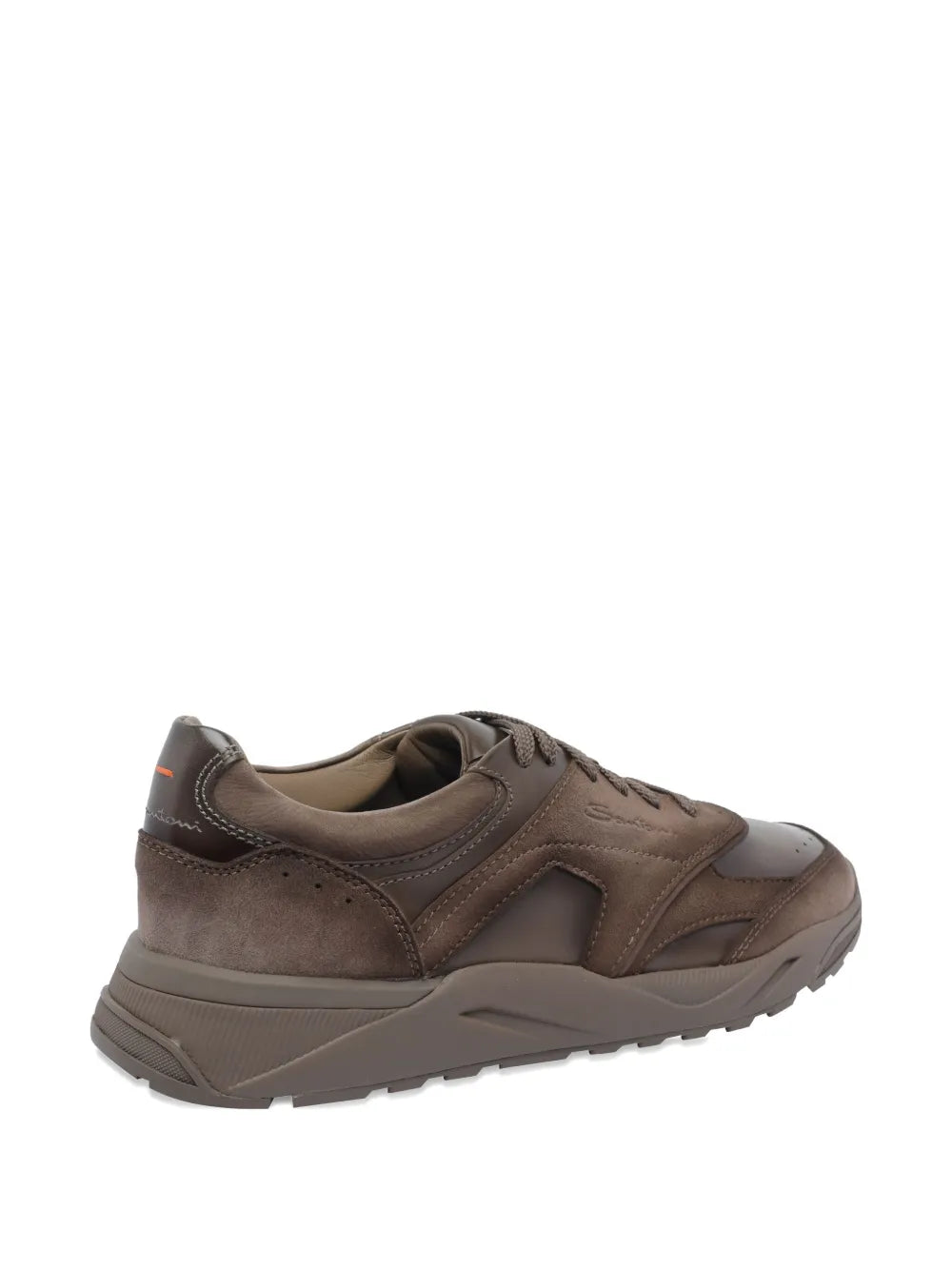 Santoni Innova Leather Suede Sneakers