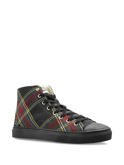 Vivienne Westwood Tartan High-Top Sneakers