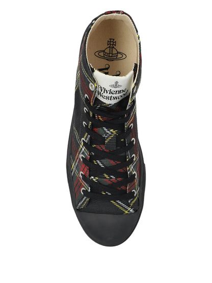Vivienne Westwood Tartan High-Top Sneakers