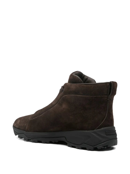 Zegna Drawstring Suede Sneakers