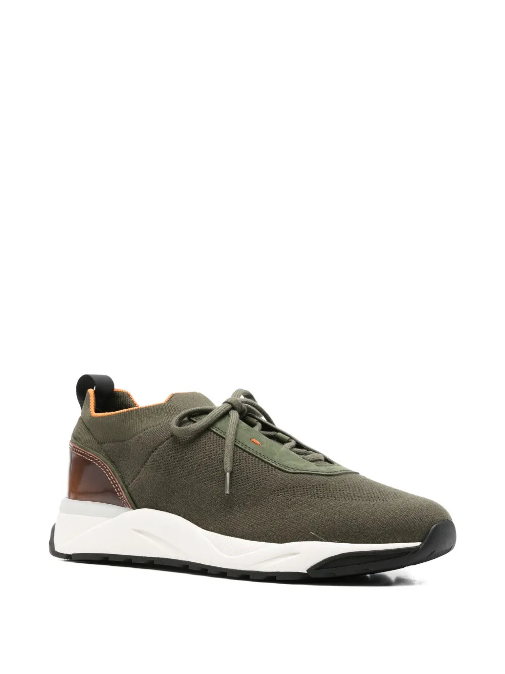 Santoni Lace-Up Panelled Sneakers