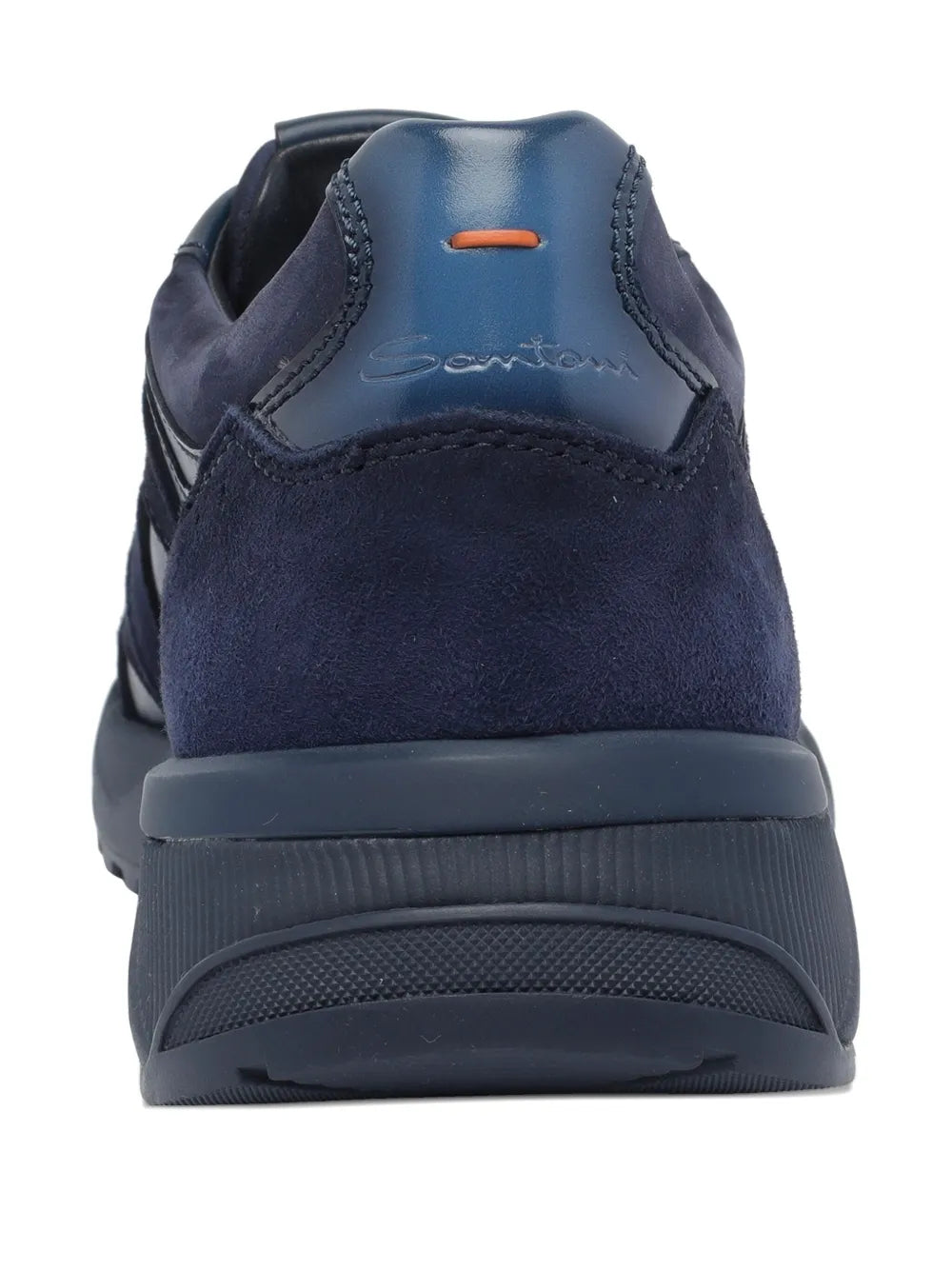 Santoni Suede Paneled Sneakers
