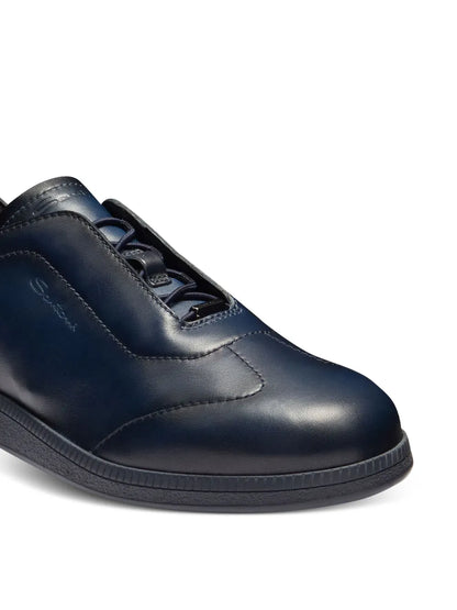 Santoni Leather Slip-On Sneakers