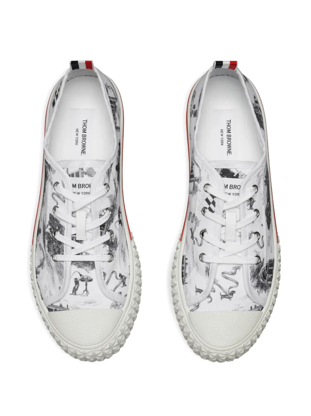 Thom Browne Toile Low Top Sneakers