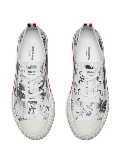 Thom Browne Toile Low Top Sneakers