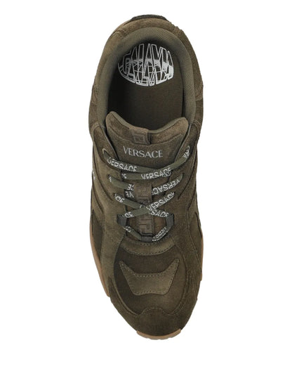 Versace Galaxia Suede Lace-Up Sneakers