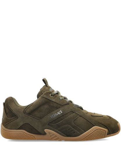 Versace Galaxia Suede Lace-Up Sneakers