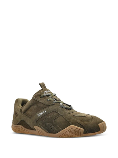 Versace Galaxia Suede Lace-Up Sneakers