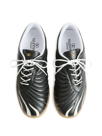 Valentino Garavani Kicky Panther-Patch Leather Sneakers