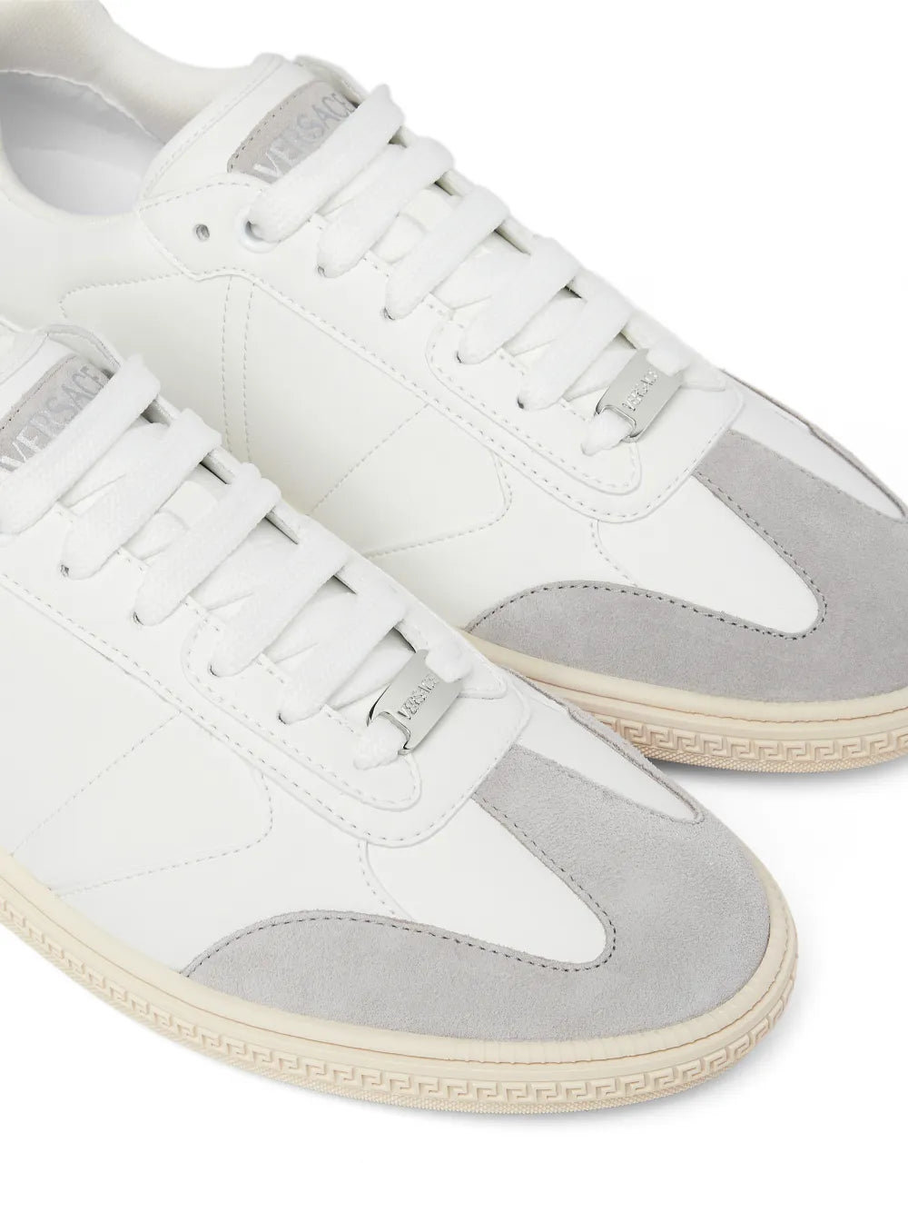 Versace Greca-Motif Panelled Sneakers