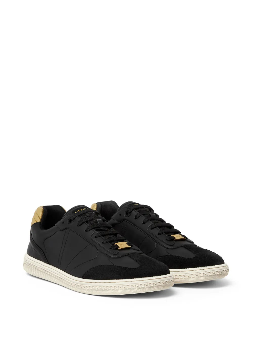 Versace Logo-Plaque Lace-Up Sneakers