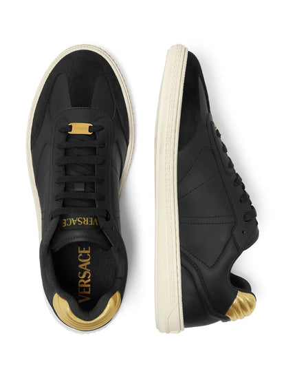 Versace Logo-Plaque Lace-Up Sneakers