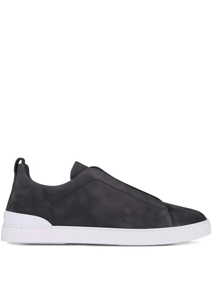 Zegna Triple Stitch?Suede Sneakers