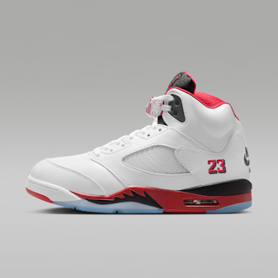 Air Jordan 5 Retro Fire Red Black Tongue
